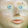 Sculpture de jardin, personnage à cornes